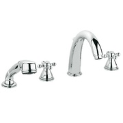 Смеситель для ванны Grohe Sinfonia на 4 отверстия вынос 202 мм высокий излив хром