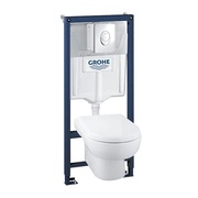 Система инсталляции (комплект) Grohe Solido Perfect 39191000 4 в 1 c панелью смыва Skate Air