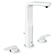Смеситель для раковины Grohe Veris на три отверстия M-Size поворотный излив белая луна