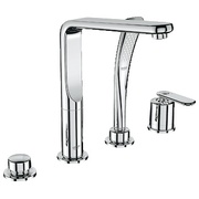 Смеситель для ванны Grohe Veris 19373000 однорычажный на 4 отверстия с ручным душем Ondus