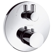 Внешняя часть встроенного термостата Hansgrohe Ecostat S для душа со встроенным запорным вентилем 15701000