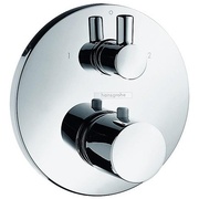 Внешняя часть встроенного термостата Hansgrohe Ecostat S для душа со встроенным запорным и перекл. вентилем 15721000