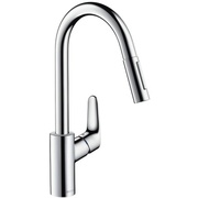 Смеситель для кухонной мойки Hansgrohe Focus с выдвижным изливом хром