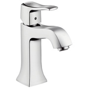 Смеситель для раковины Hansgrohe Metris classic монокомандный H185, донный клапан, хром