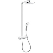 Душевая система Hansgrohe Raindance Select E 300 2jet Showerpipe 27128400 с термостатом 2 вида струй белый