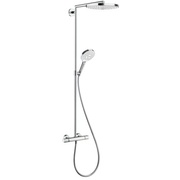 Душевая система Hansgrohe Raindance Select S 240 Showerpipe поворотная с термостатом 2 вида струй белый 27129400