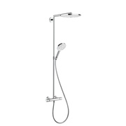 Душевая система Hansgrohe Raindance Select S 300 2 jet Showerpipe 27133400 поворотная с термостатом 2 вида струй белый 27133400