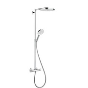 Душевая стойка Hansgrohe Raindance Select S240 2jet Термостат со штангой и 2 душам,хром белый