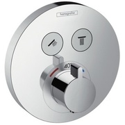 Внешняя часть встроенного термостата Hansgrohe ShowerSelect S 15743000 для 2 потребителей, 15743000