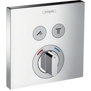 Термостат Hansgrohe ShowerSelect для 2 потребителей, встроенный монтаж, внешняя часть, хром