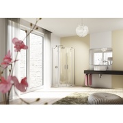 Душевая дверь Huppe Design Elegance 8E1702.092.315 90x190 см с неподвижным сегментом хром/стекло Sand Plus