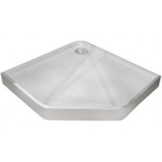 Поддон IFO Solid SKP 90x90 см полукруглый, стальной, белый