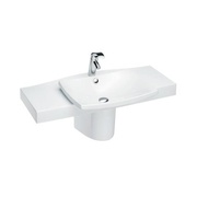 Раковина Jacob Delafon Escale E1280-00 100x52 см, с переливом и заглушкой хром