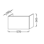 Тумба Jacob Delafon Odeon up EB848-M1 57x28.5x34.5 см