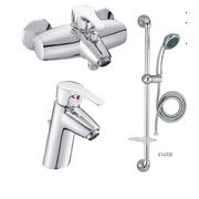 Комплект из двух смесителей Jacob Delafon Panache + душевой гарнитур, (E72240-00 + E71241-00 + E14330-00)