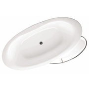 Акриловая ванна Jacob Delafon Presquile E6033-00 185x90 см, с регулируемыми ножками и полочкой справа