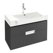 Тумба для раковины Jacob Delafon Reve 80 (38x79x44.5) см 2 ящика серый антрацит
