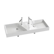 Раковина Jacob Delafon Rythmik EXM112-Z-00 120x46 см на две чаши с гладкой нижней поверхностью
