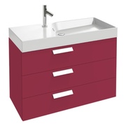 Тумба для раковины Jacob Delafon Rythmik 100x45 см 3 ящика малиновый