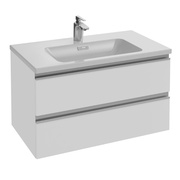 Тумба для раковины Jacob Delafon Vox EB2061-RA-G1C 80 см с 2 выдвижными ящиками встроенные ручки белый