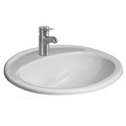 Раковина Jika Ibon 52x41 см встраиваемая сверху с отверстием для смесителя