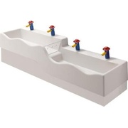 Раковина Keramag 4Bambini 1800x415 мм со съемной водоотражательной перегородкой правая