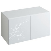 Шкаф Keramag 4U 800x435x388 мм белый/белый матовый, узор белый глянец