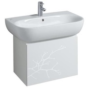 Тумба для раковины Keramag 4U 600x465x388 мм белый/белый матовый, узор белый глянец