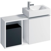 Тумба для раковины Keramag ICon XS боковая 370x400x245 мм белый глянец лак