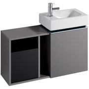 Тумба для раковины Keramag ICon XS боковая 370x400x245 мм платина глянец лак