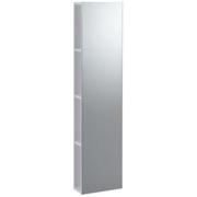 Шкаф-пенал Keramag ICon XS высокий с полочками и зеркалом, 280х1200х140 мм белый глянец лак