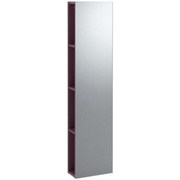 Шкаф-пенал Keramag ICon XS высокий с полочками и зеркалом, 280х1200х140 мм бургундия глянец лак