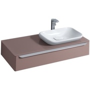 Столешница для раковины Keramag myDay 1150x200x520 мм с отверстием справа какао с молоком