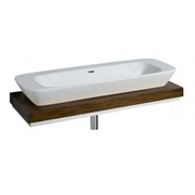 Столешница для раковины Keramag Silk 1400x100x470 мм, отверстие для сифона в центре венге