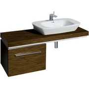 Столешница для раковины Keramag Silk 1400x100x470 мм, отверстие для сифона справа венге