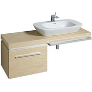 Столешница для раковины Keramag Silk 1400x100x470 мм, отверстие для сифона справа дуб