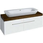Тумба для раковины Keramag Silk 1400x400x470 мм белый глянец