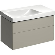 Тумба для раковины Keramag Xeno² 880x530x462 мм сифон слева матовый серый