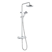 Душевая стойка Kludi Dual 6709505-00 с термостатом настенный монтаж.