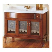 Тумба для раковины Labor Legno Victoria HPL105V 97.5x52x81 см орех 3 дверцы стекло 2 ящика