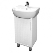 Тумба для раковины Lasko Gamburg Frost левая п/умывальник Parva 50, волна