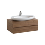 Тумба для раковины Laufen Alessi one 80x50 см для 8.1897.2 отверстие в центре белый лак