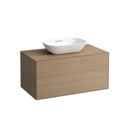 Тумба для раковины Laufen Boutique 90x50 см, отверстие в центре светлый дуб