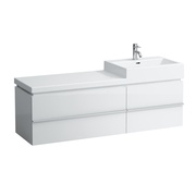Тумба для раковины Laufen Case 149x45.5 см 4 ящика (полочка слева) белый