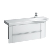 Тумба для раковины Laufen Case 113x37.5 см 2 ящика (столешница слева) белый глянец