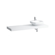 Столешница Laufen Case 160x52 см, 2 консоли, отверстие справа белый