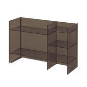 Шкаф-витрина Laufen Kartell 75x26x53 см дымчато-серый