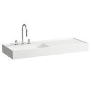 Раковина Laufen Kartell 120x46x12 см полочка справа, со специальным скрытым сливом, 1 отверстие черный