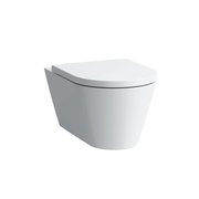 Унитаз подвесной Laufen Kartell 8.2033.6.400.000.1 со скрытым ободком, глубокое смывание белый покрытие LCC