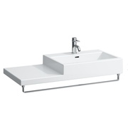 Раковина Laufen Living City 8.1843.1.000.104.1 100x46 см столешница, с 1 отверстием для смесителя, с полочкой слева